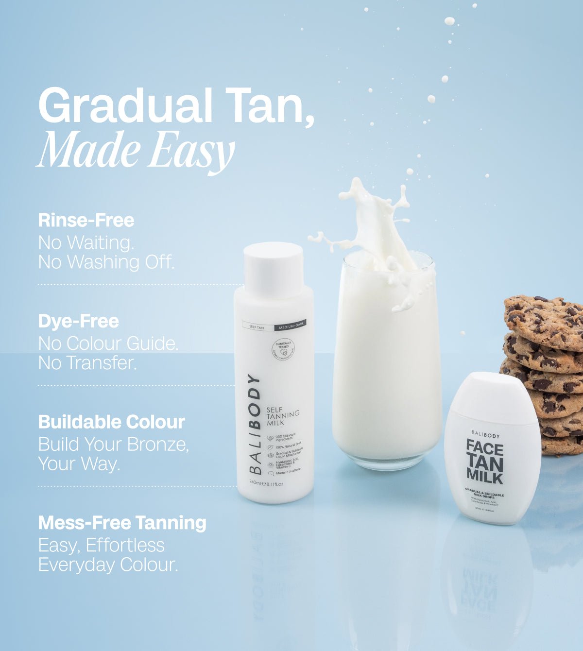 Face Tan Milk & Self Tan Body Milk Set - Bali Body AU Bali Body AU - Bali Body AU