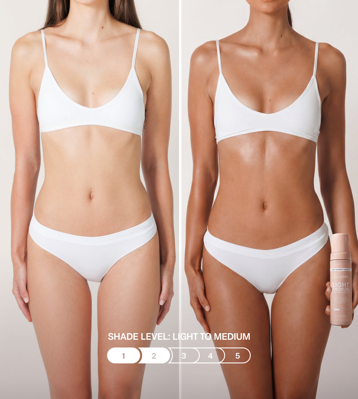 Light Medium Self Tanning Mousse Set