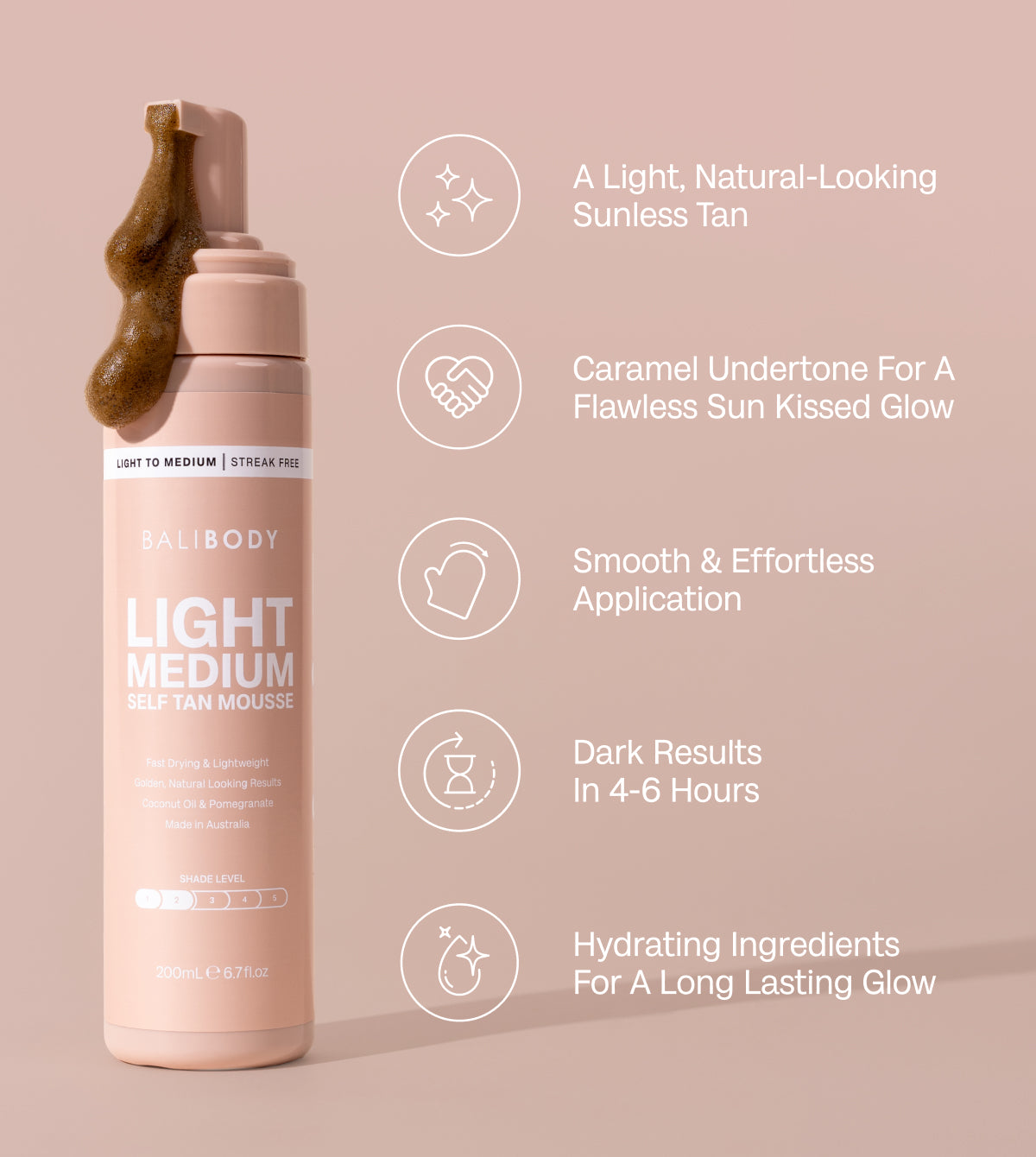 Light Medium Self Tanning Mousse Set
